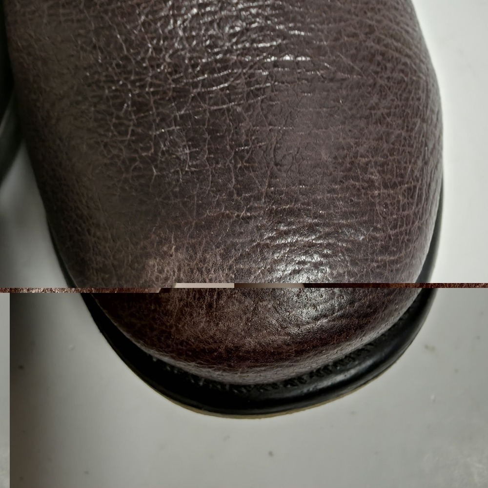 Baretraps Sabella Brown Leather Moto Boots Faux Fur Lined Buckle Women's 8M - Picture 5 of 16